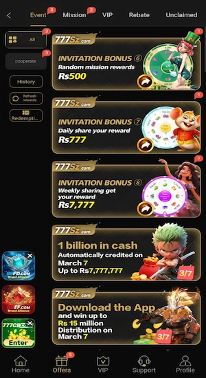 777SZ Game Download Latest Version Free For Android 3 777SZ Bonuses