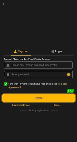 Play7778 Game Register