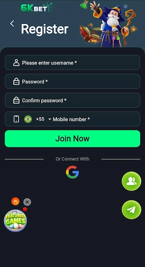 6K Bet Game Register