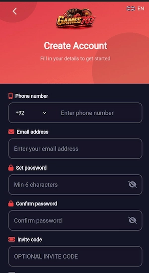707 Game Register