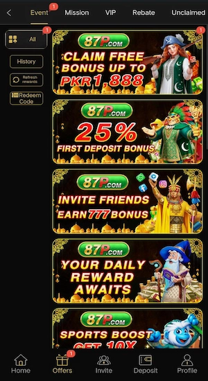87P Game Bonuses