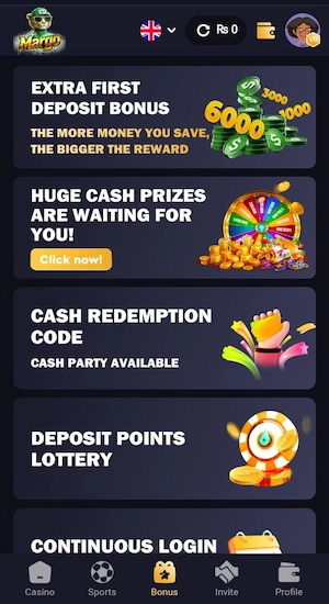 MARGO BET Game Bonuses