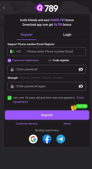 Q789 Game APK Free Download Best Earning App 2026 4 Q789 Game Register