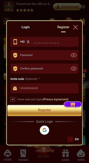A26 Game APK Download New Earning App Free For Android 2026 4 A26 Game Register