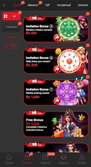E98 Game Bonuses