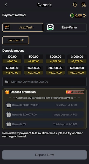 EP777 Game Deposit