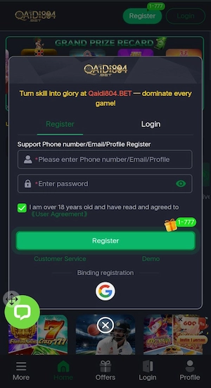 QAIDI804 Game Register.