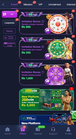 S98 Game Bonuses