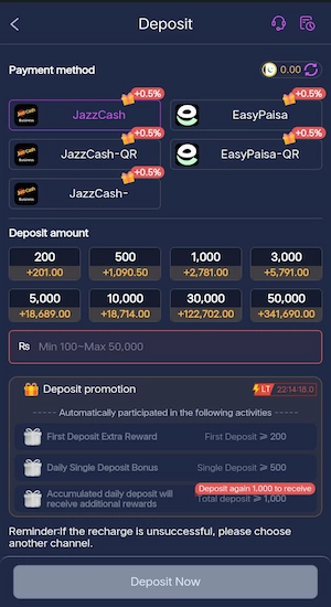 S98 Game Deposit