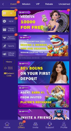 SK EP777 Game Bonuses