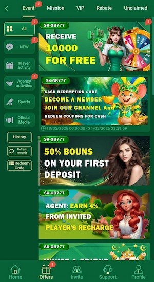 SK GB777 Game Bonuses