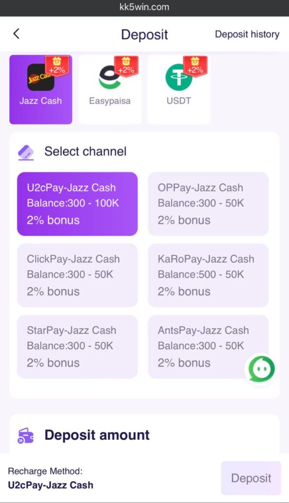 KK WIN Game Deposit